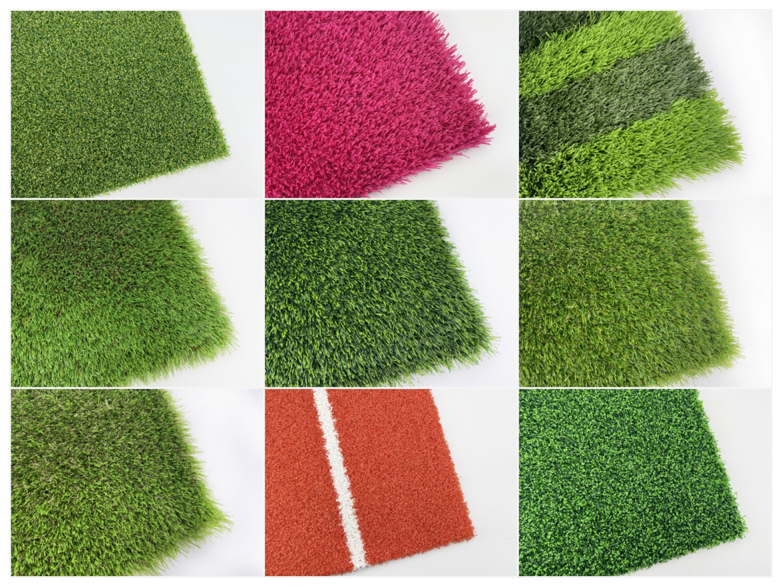 Artificial turf product detail close-up view