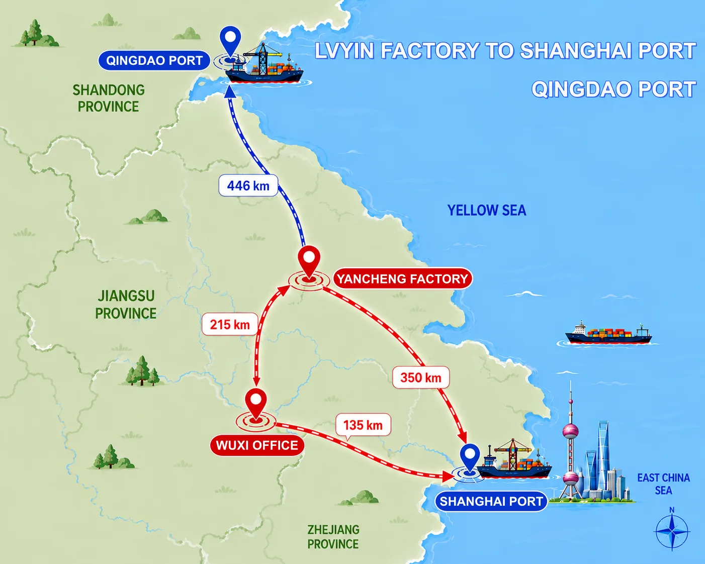 LvYin Grass factory and office location map